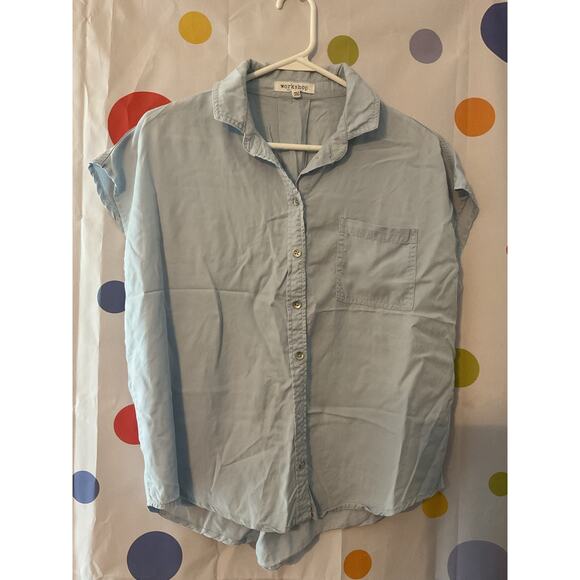 Workshop Republic Clothing Button Up Sze Small Blue - Picture 1 of 10